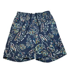 Kirkland Signature Floral Swim Trunks Mens Medium Elastic Waist Casual Shorts